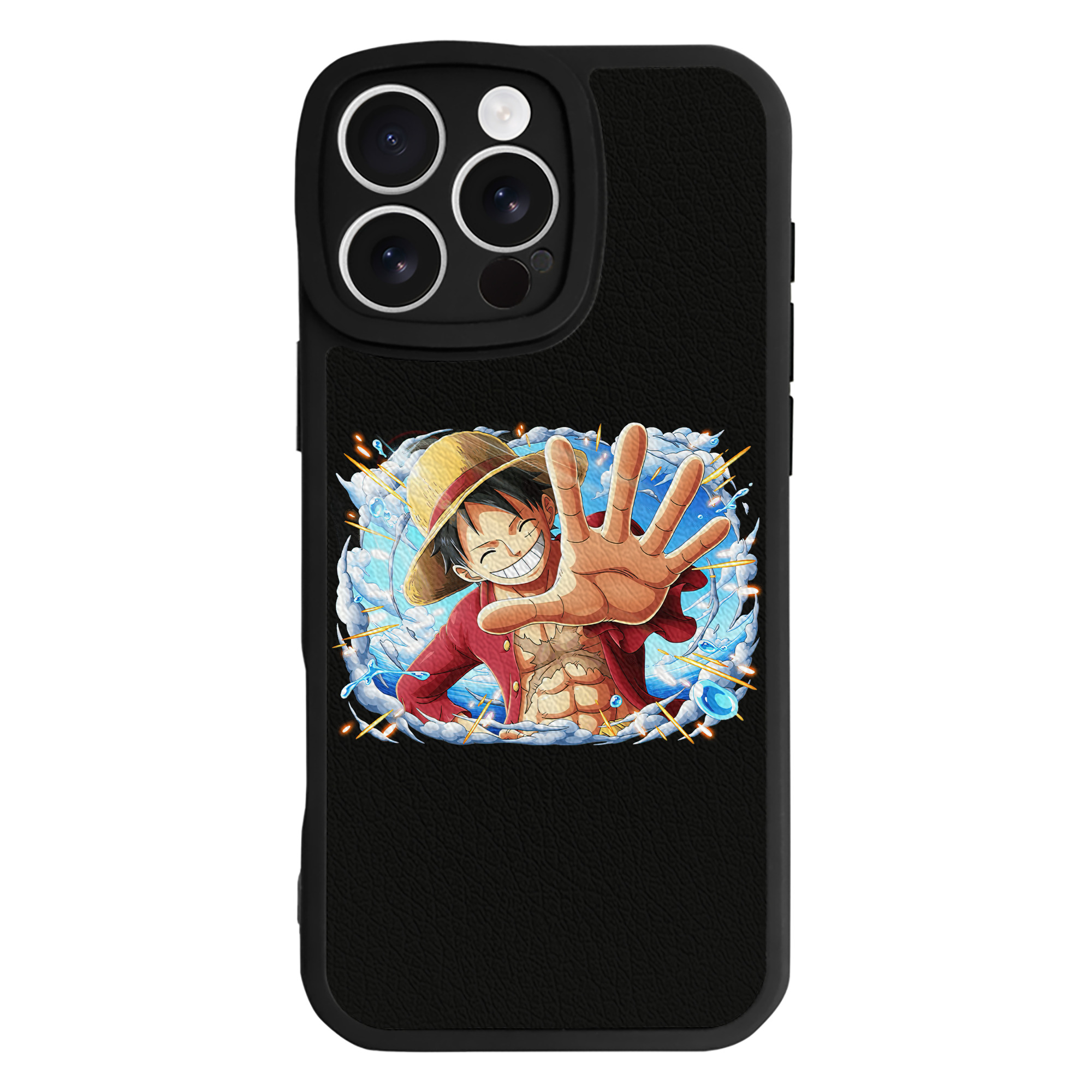 （画像用） ワンピース モンキー・D・ルフィ ONE PIECE Monkey D. Luffy 【iPhone 16シリーズ対応】シリコンスマホケース（レザー調） 材質：シリコン